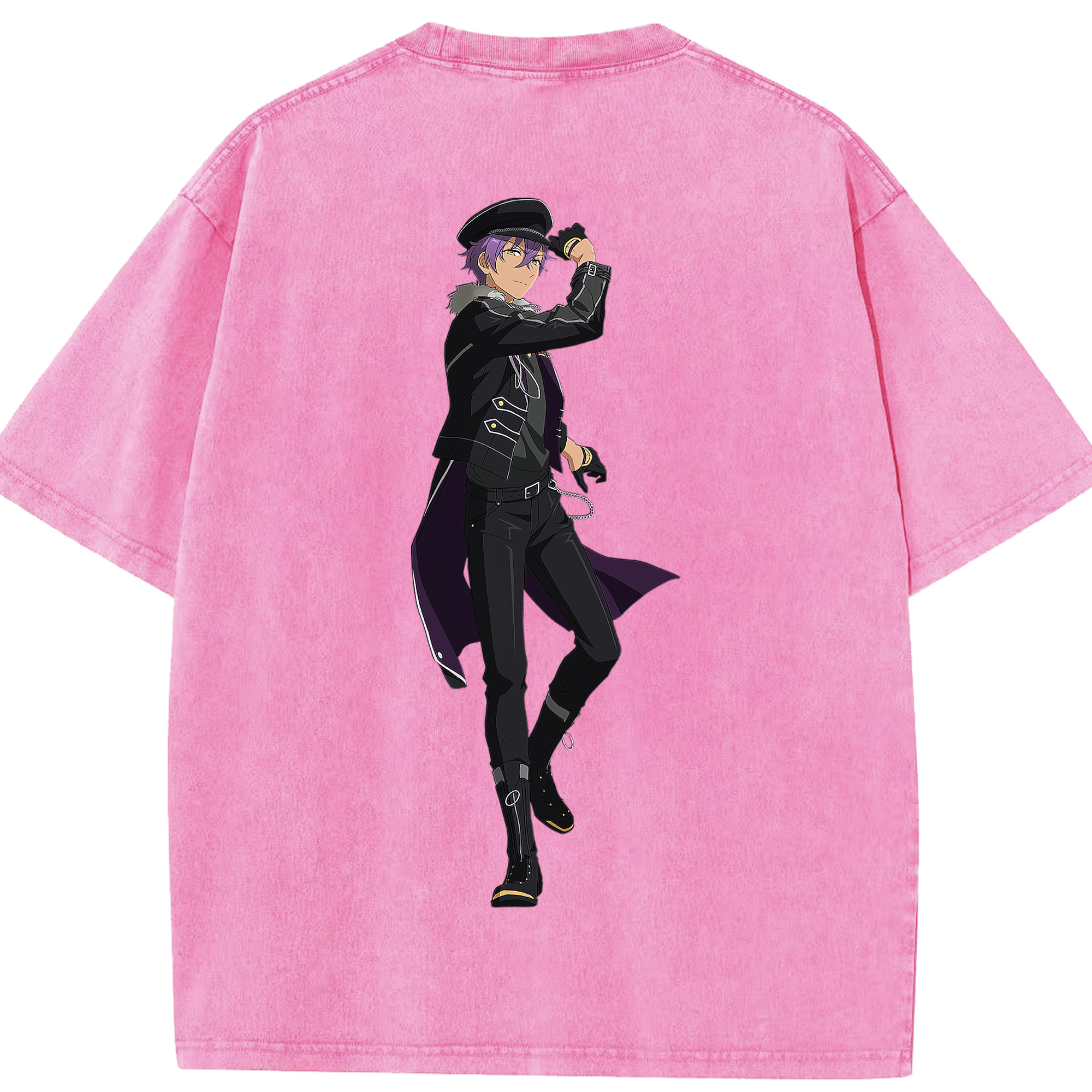 （画像用） あんさんぶるスターズ! Ensemble Stars 綿100% ヴィンテージ風 半袖Tシャツ（背面プリント）